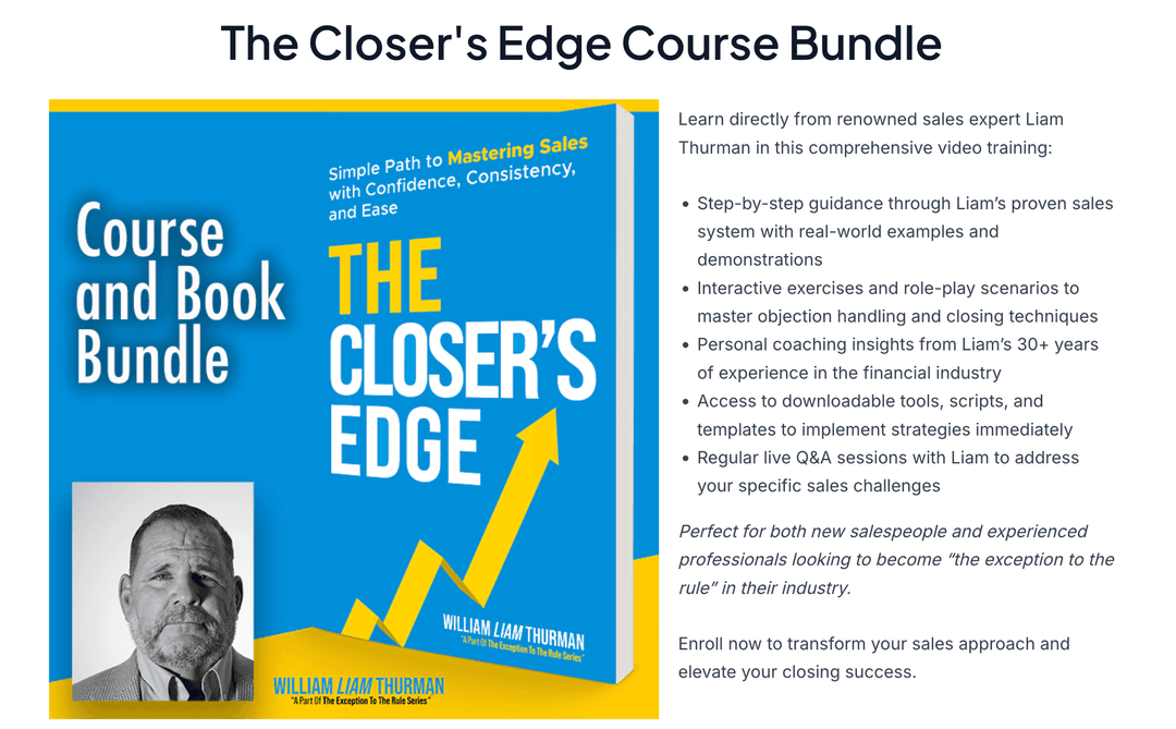 The Closer's Edge Course and Book Bundle